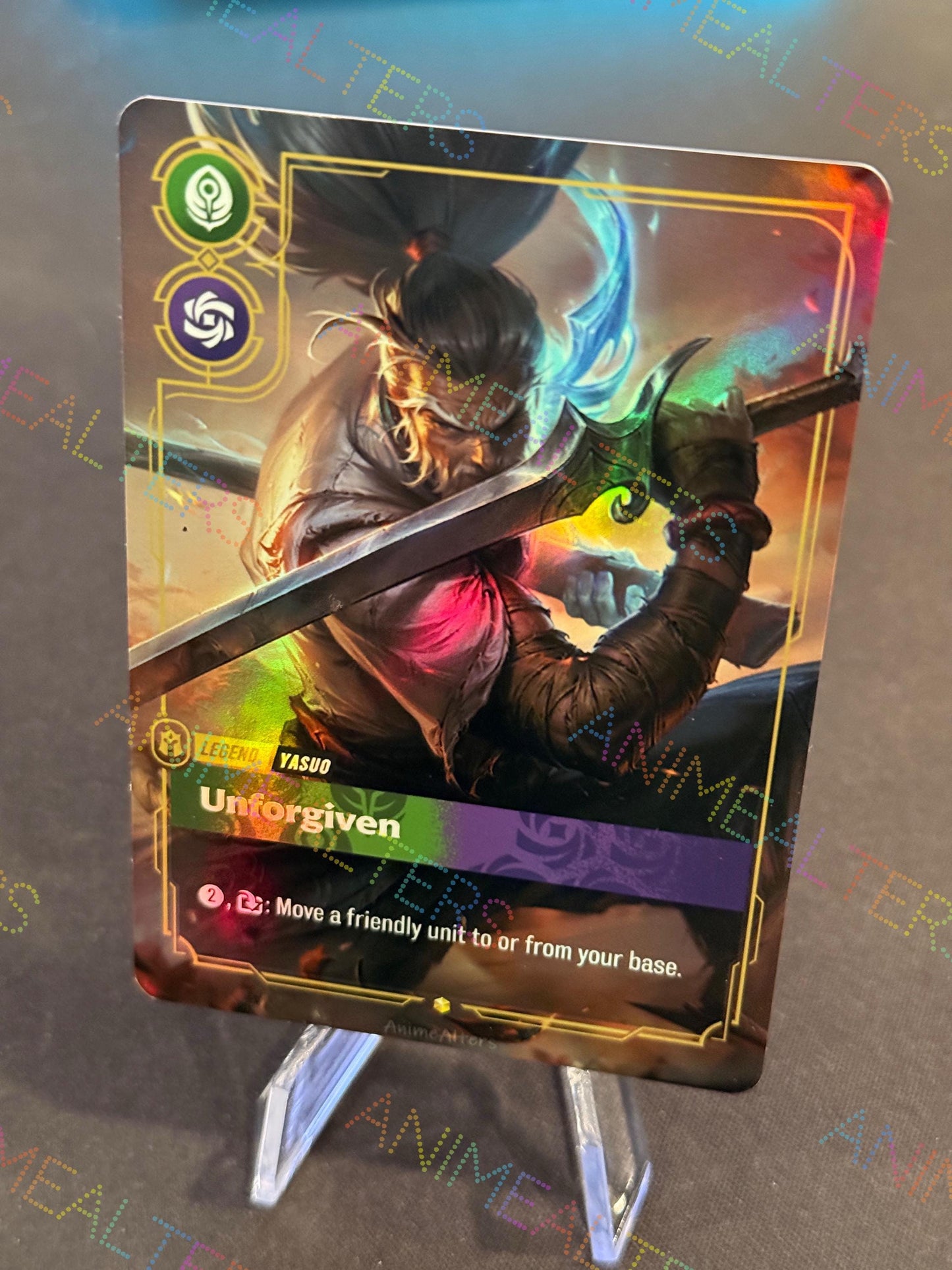 Yasuo - Unforgiven - Foreseen - Legend Proxy - Riftbound TCG