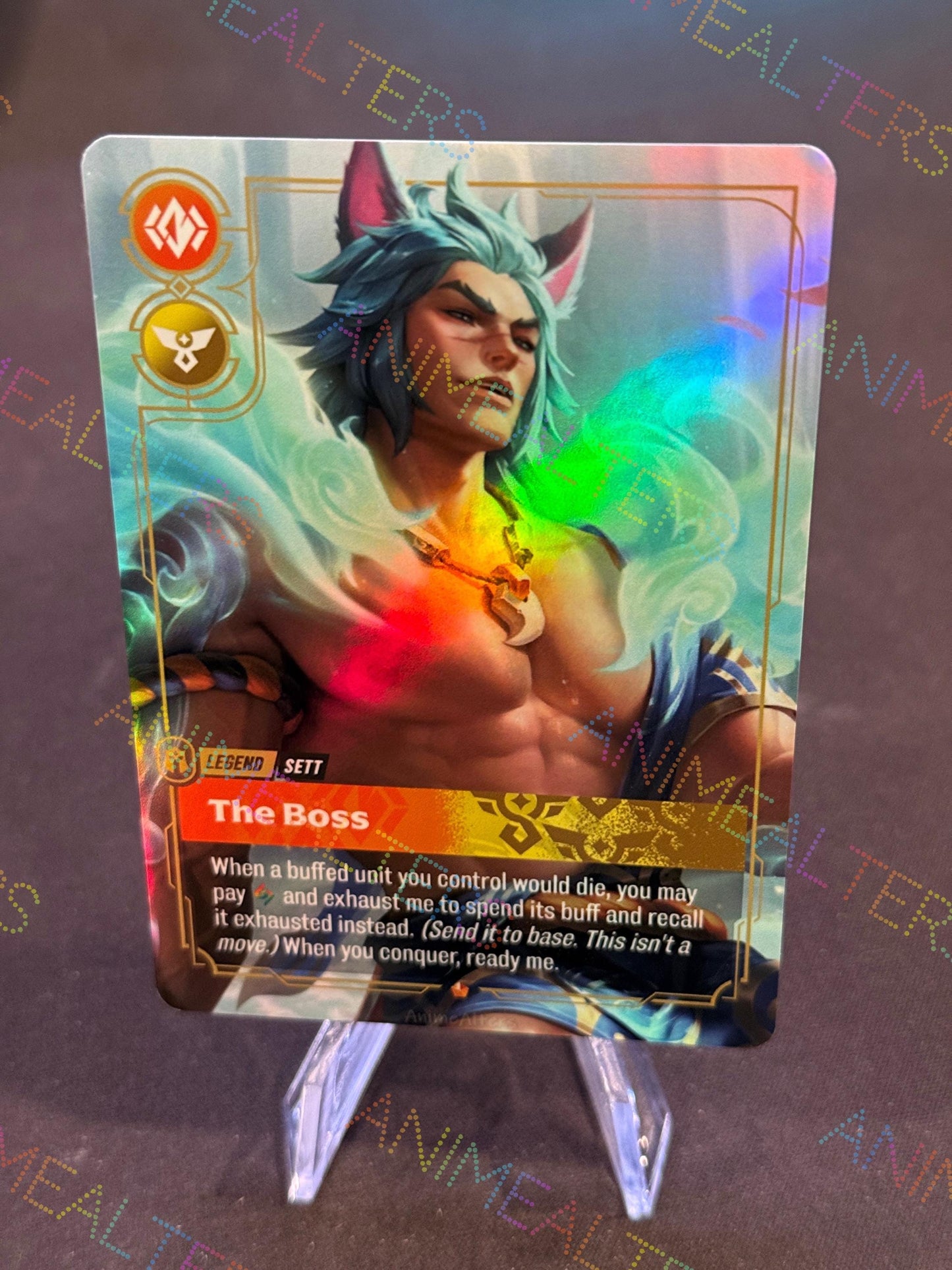 Sett - The Boss - Spirit Blossom Springs - Legend Proxy - Riftbound TCG