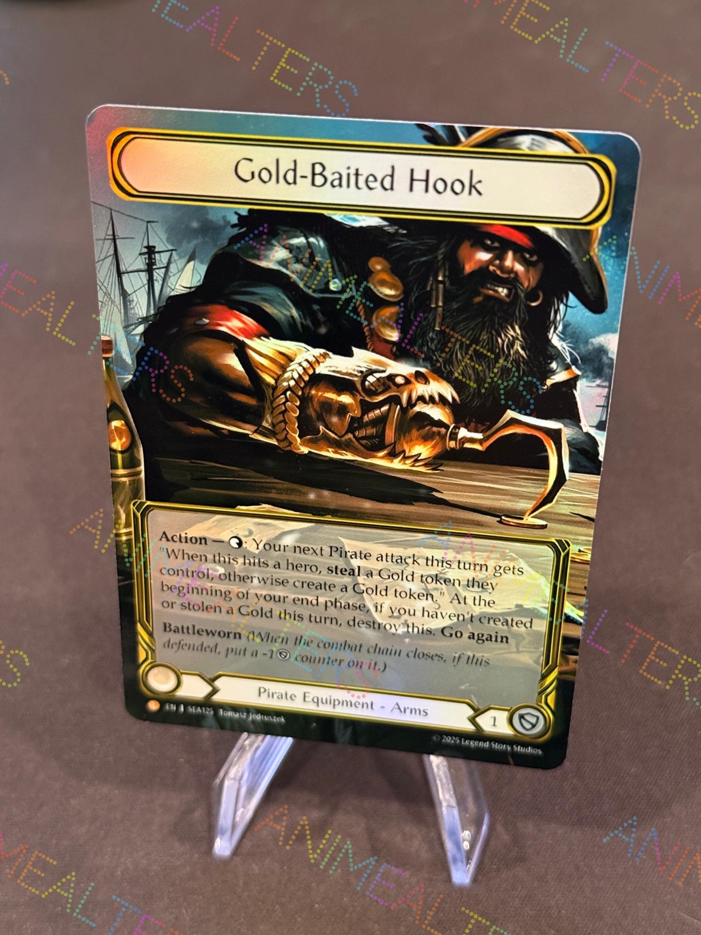 Gold-Baited Hook - Equipment Proxy Alter - Flesh and Blood TCG