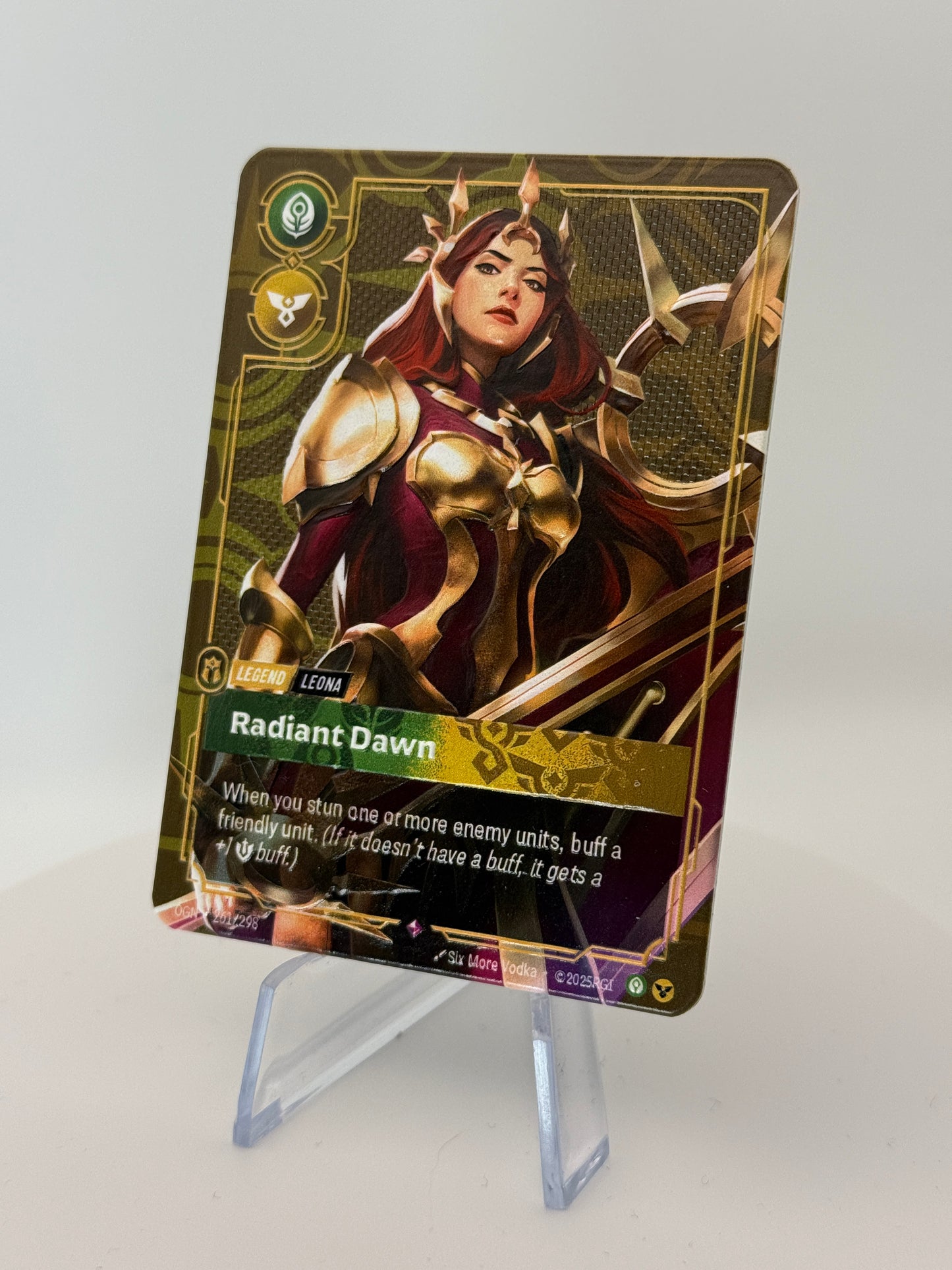 Leona - Radiant Dawn - Metal 3D Textured Legend - Riftbound TCG
