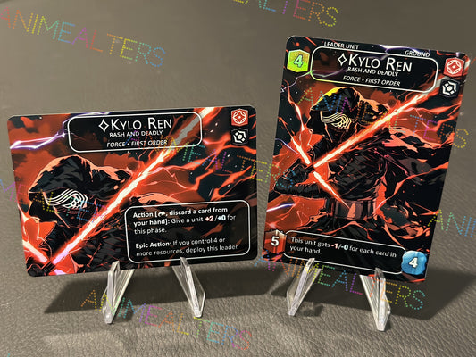 Kylo Ren, Rash and Deadly - Leader Alter - Star Wars Unlimited TCG