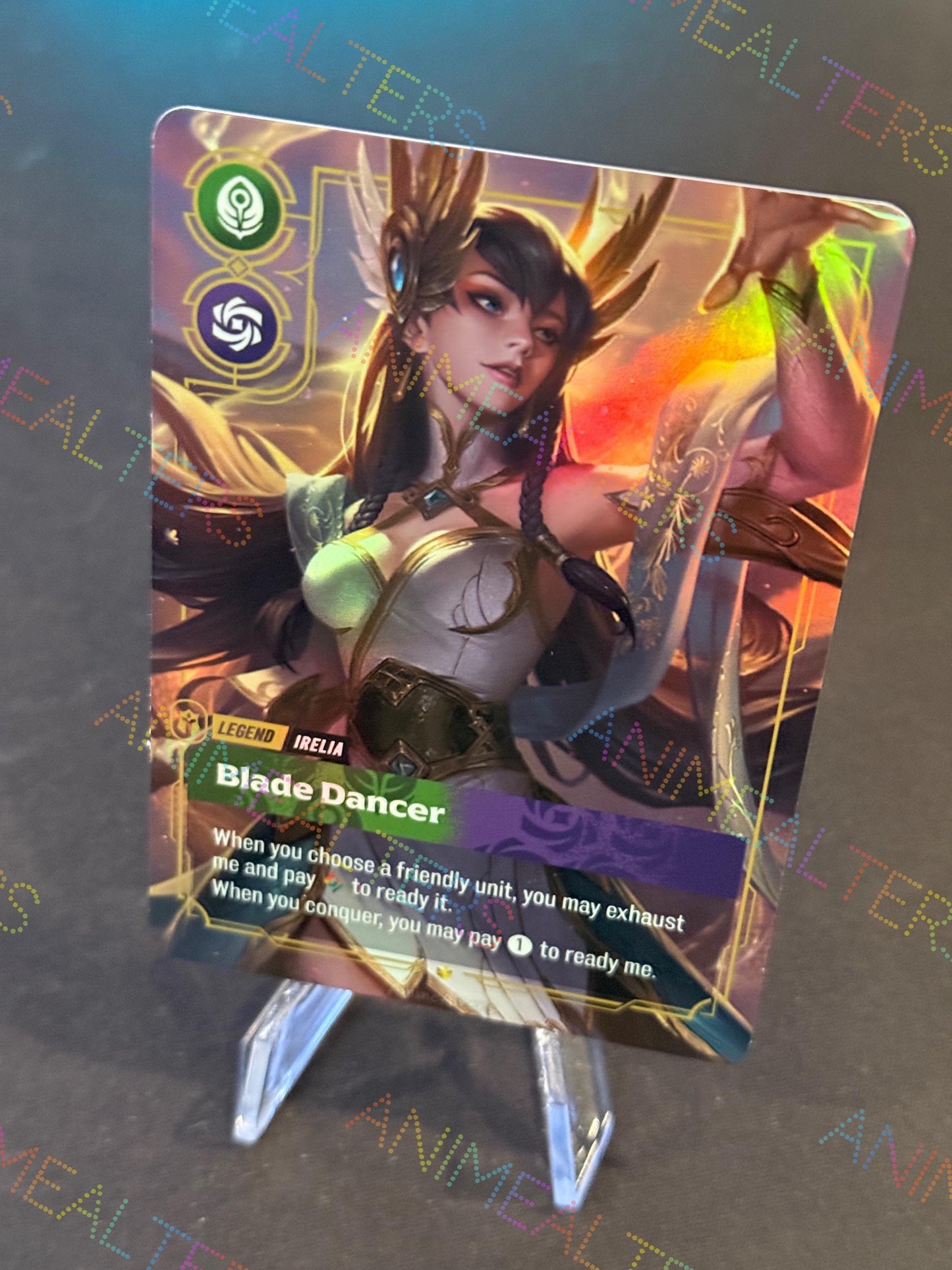 Irelia - Blade Dancer - Divine Sword - Legend Proxy - Riftbound TCG
