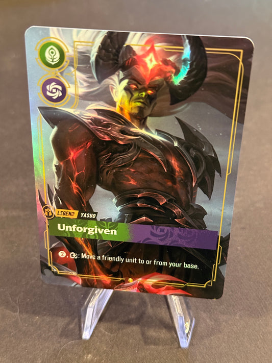 Yasuo - Unforgiven - Genesis Nightbringer - Legend Proxy - Riftbound TCG