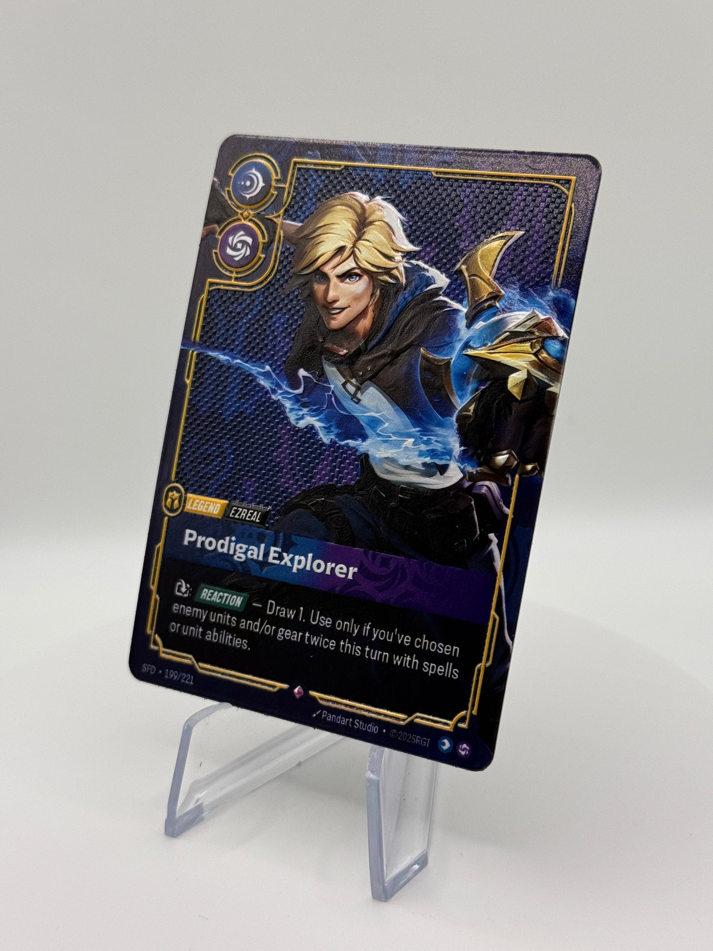 Ezreal - Prodigal Explorer - 3D Legend Proxy - Riftbound TCG