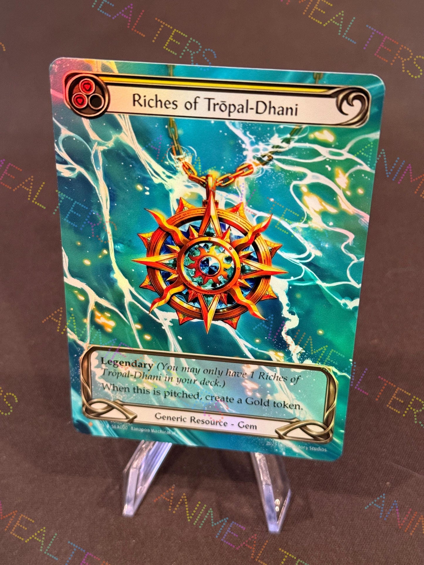 Riches of Trōpal-Dhani - Gem Proxy Alter - Flesh and Blood TCG