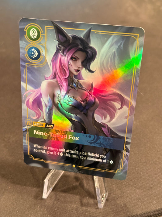 Ahri - Nine Tailed Fox - Coven - Legend Proxy - Riftbound TCG