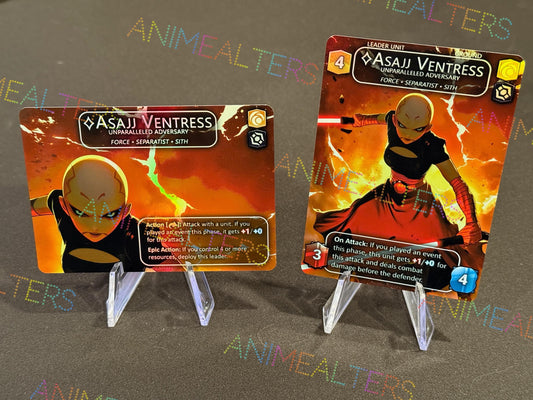Asajj Ventress, Unparalelled Adversary - Leader Alter - Star Wars Unlimited TCG