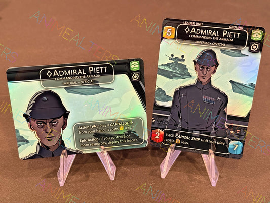 Admiral Piett, Commanding the Armada - Leader Alter - Star Wars Unlimited TCG