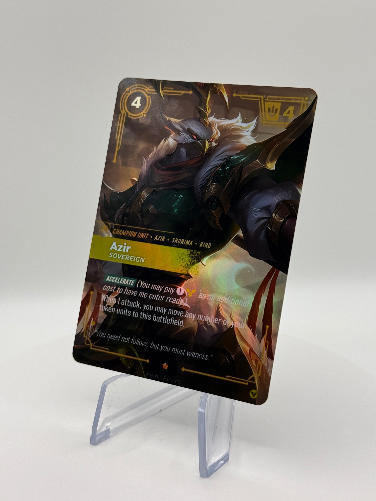 Azir - Sovereign - Warring Kingdoms - Champion Proxy - Riftbound TCG