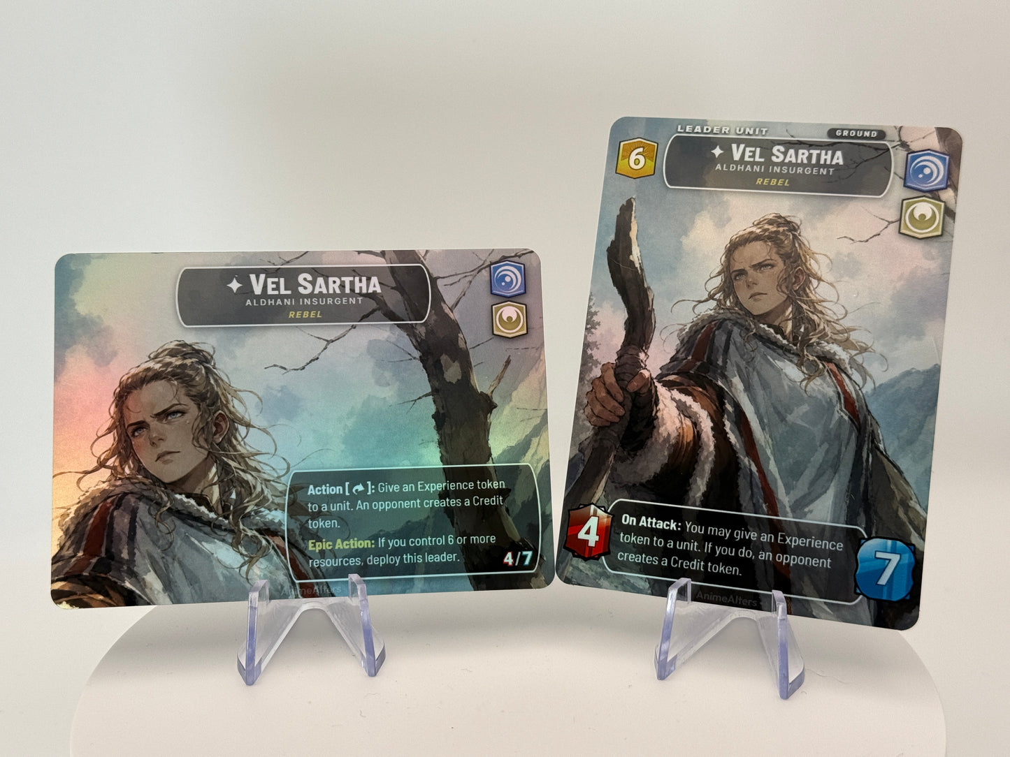 Vel Sartha, Aldhani Insurgent - Leader Alter - Star Wars Unlimited TCG