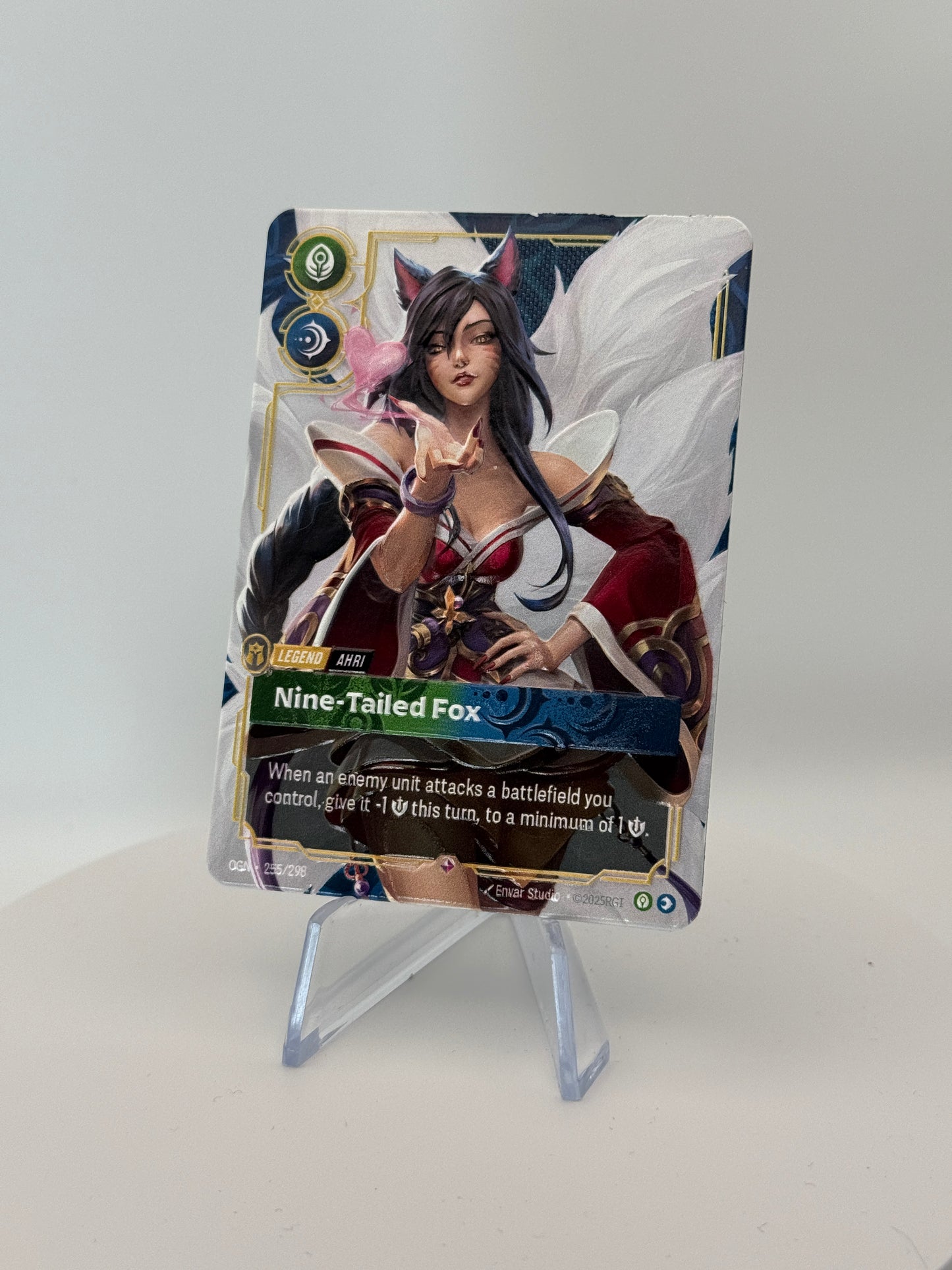 Ahri - Nine-Tailed Fox - Metal 3D Textured Legend - Riftbound TCG