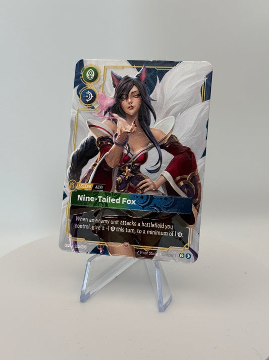 Ahri - Nine-Tailed Fox - Metal 3D Textured Legend - Riftbound TCG