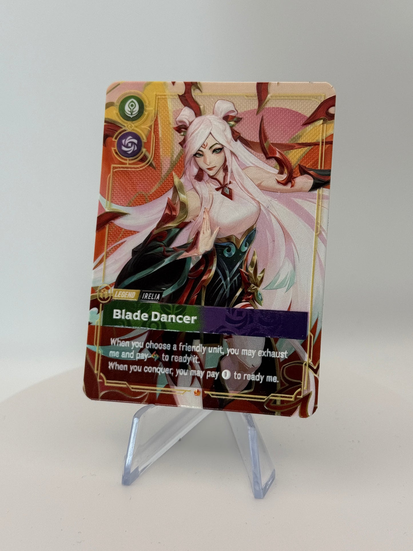 Irelia - Blade Dancer - Lunar - Metal 3D Textured Legend - Riftbound TCG