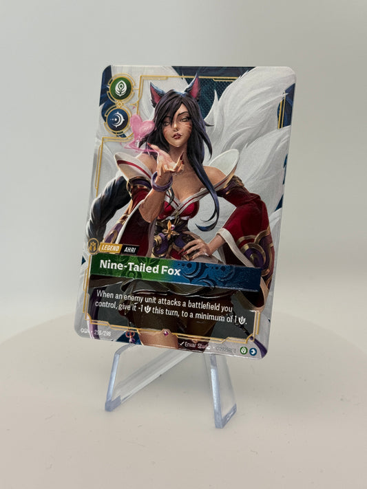Ahri - Nine-Tailed Fox - Metal 3D Textured Legend - Riftbound TCG