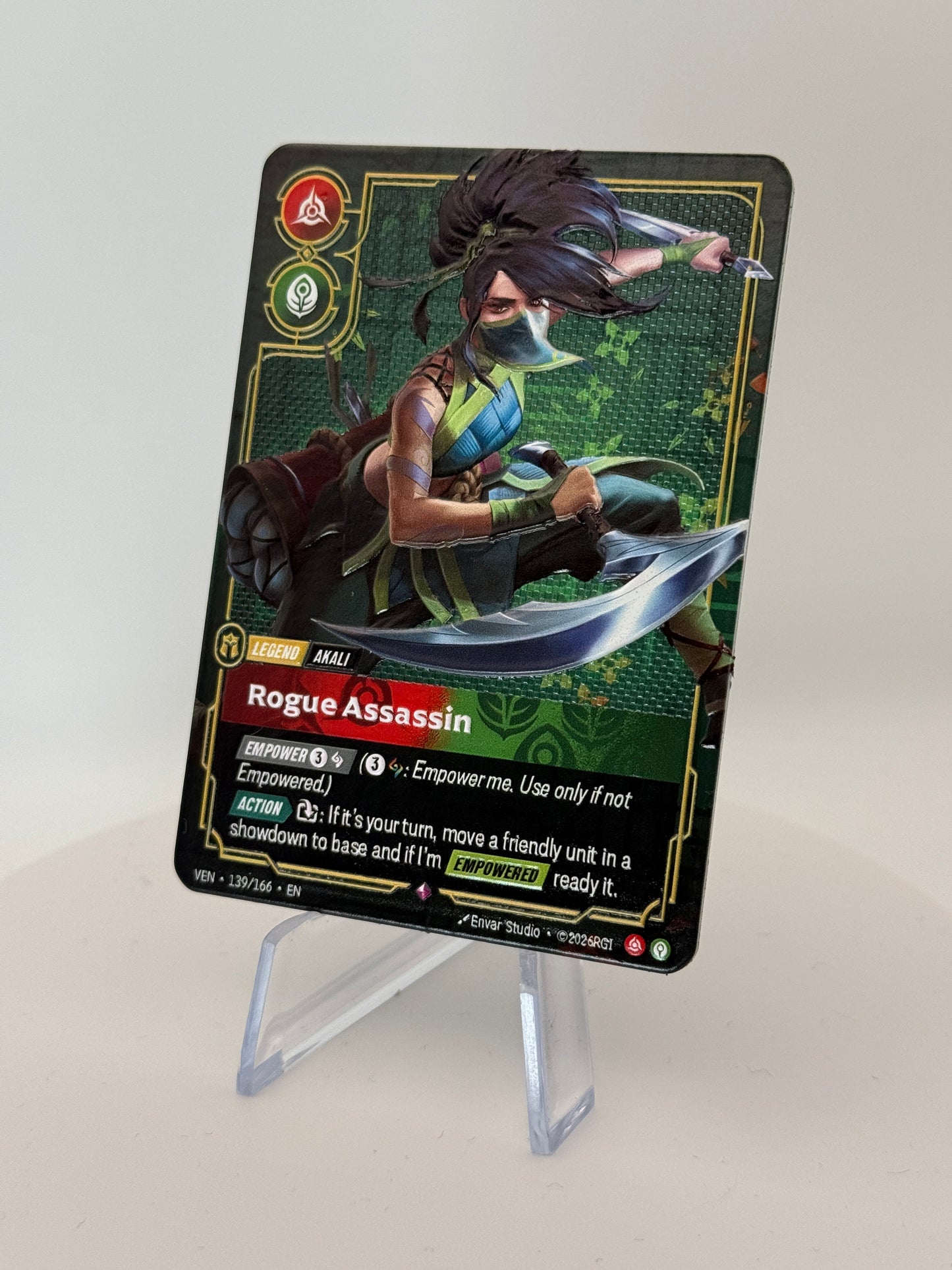 Akali - Rogue Assassin - Metal 3D Textured Legend - Riftbound TCG