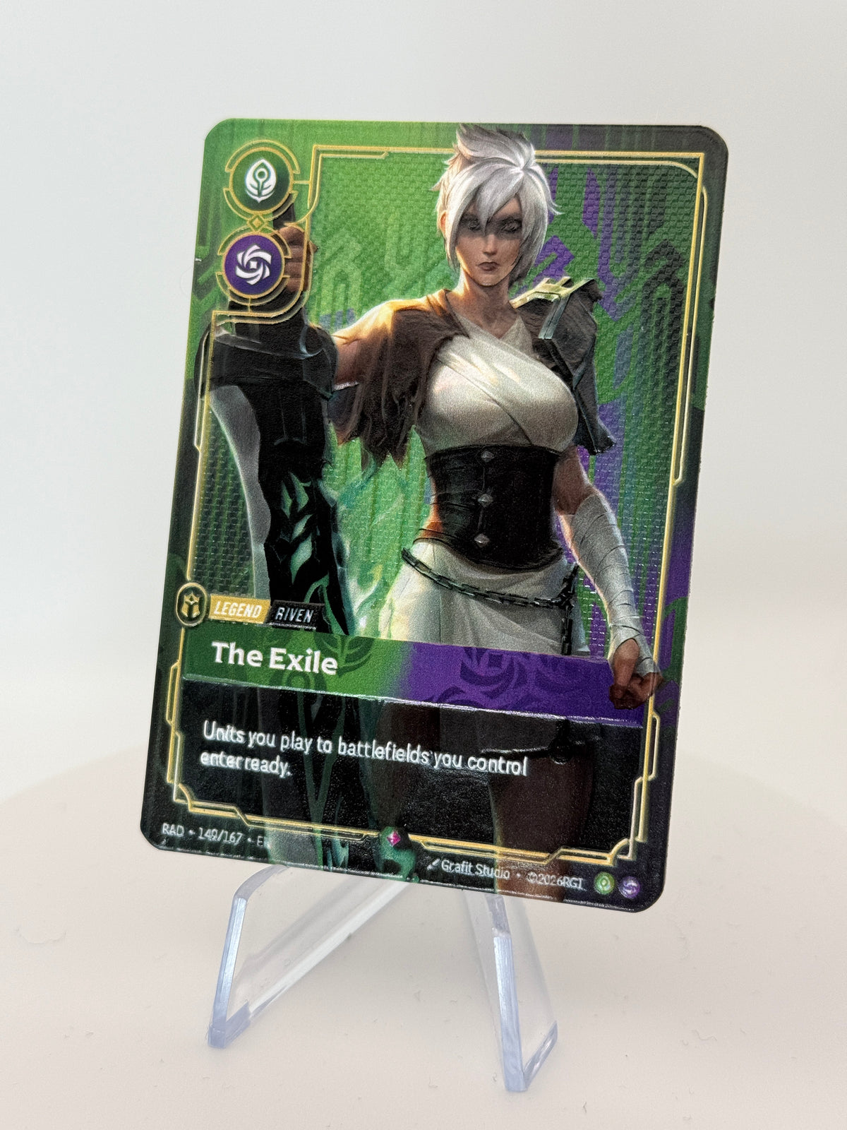 Riven - The Exile - Metal 3D Textured Legend - Riftbound TCG