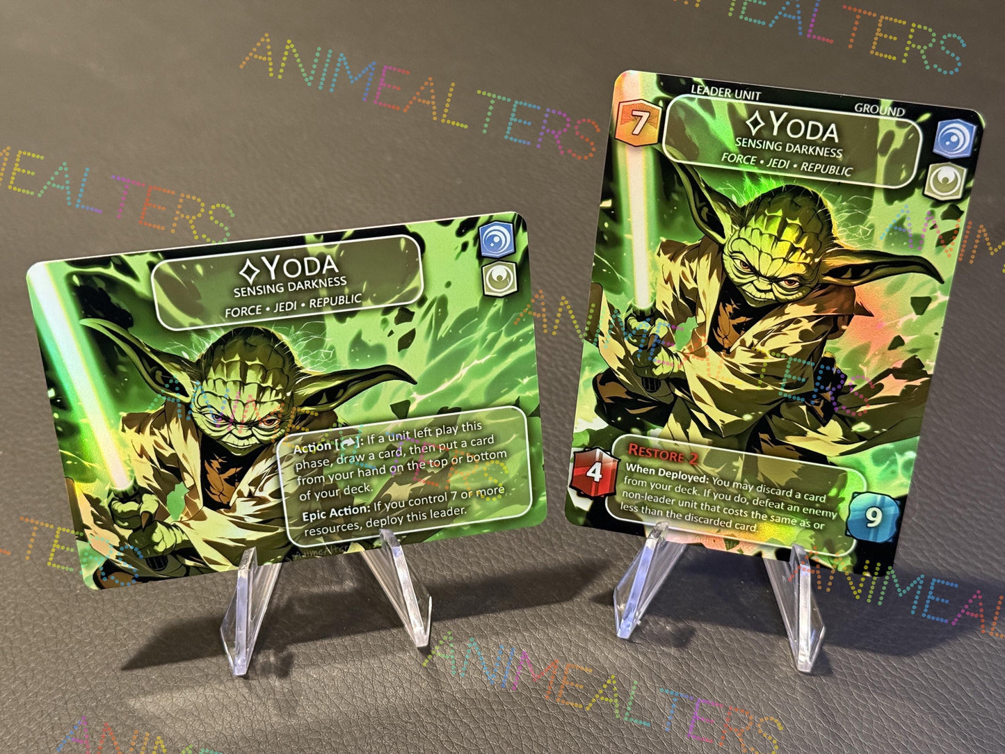 Yoda, Sensing Darkness - Leader Alter - Star Wars Unlimited TCG