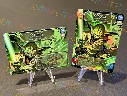 Yoda, Sensing Darkness - Leader Alter - Star Wars Unlimited TCG