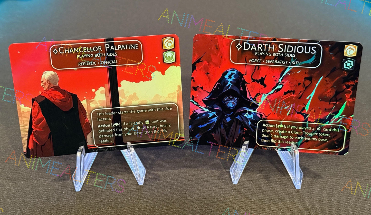 Chancellor Palpatine, Playing Both Sides - Leader Alter - Star Wars Unlimited TCG